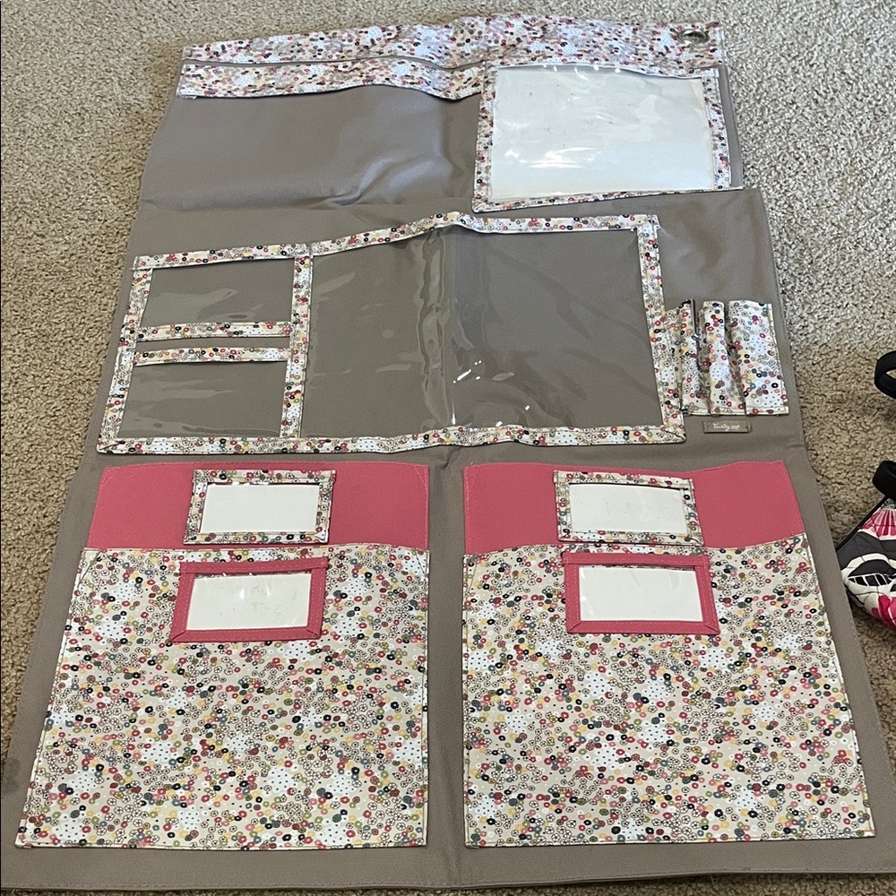 Thirty-One Gray and Pink Hanging Organizer